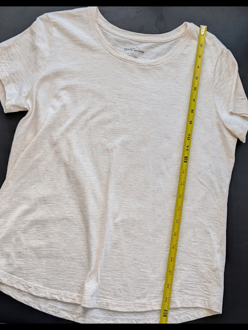 Eddie Bauer Women's Cream/Tan Everyday Short Sleeve Crewneck Tee - Picture 5 of 7